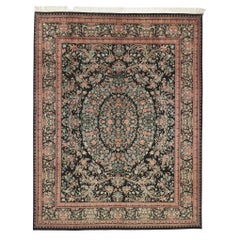 Alfombra Vintage Aubusson de Jardín con Estilo Floral Barroco Chintz