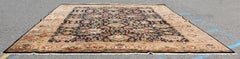 Tappeto vintage in stile Aubusson, floreale, fatto a mano, in lana, rettangolo, tappeto