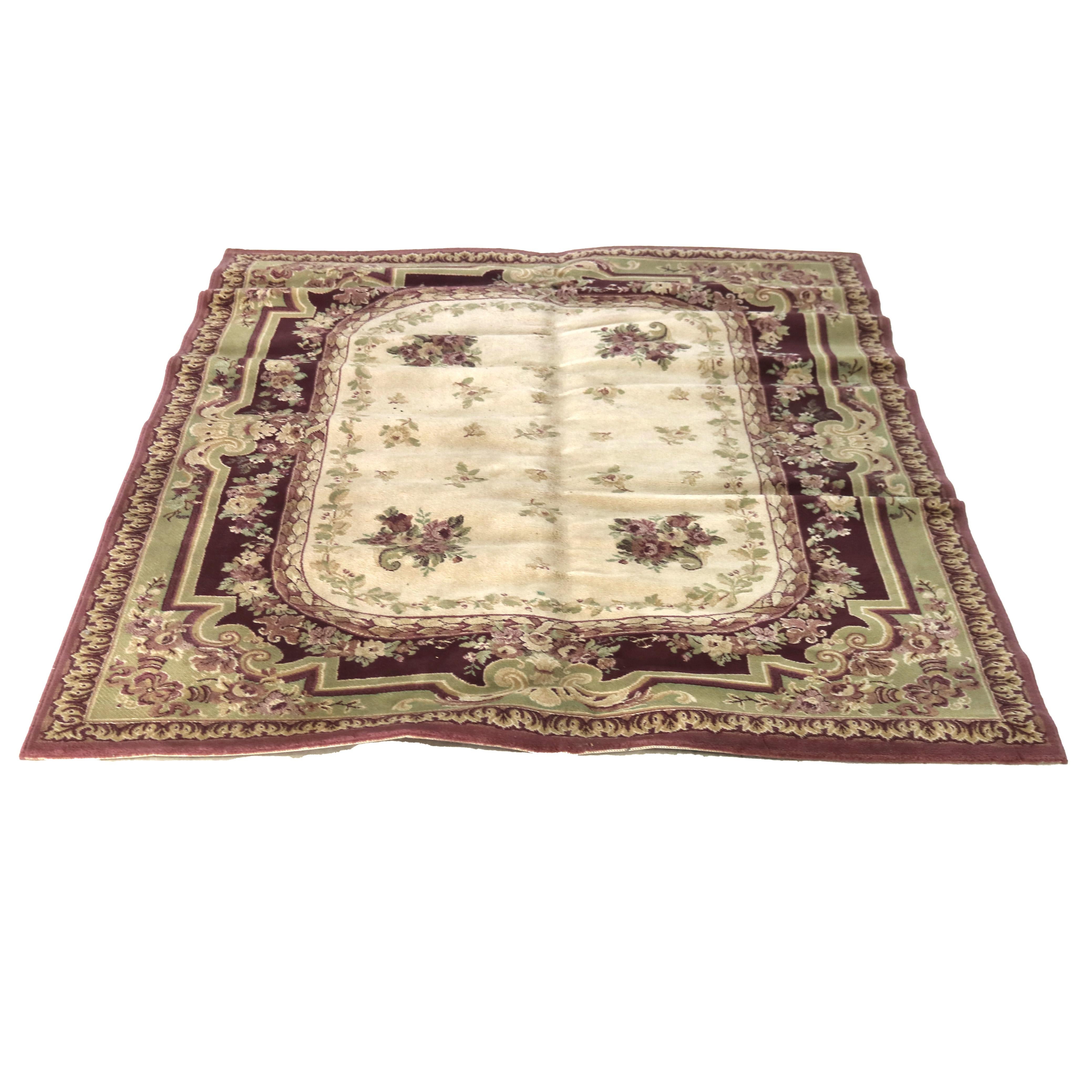 Vintage Aubusson Style Floral Wool Rug C1950

Measures - 84