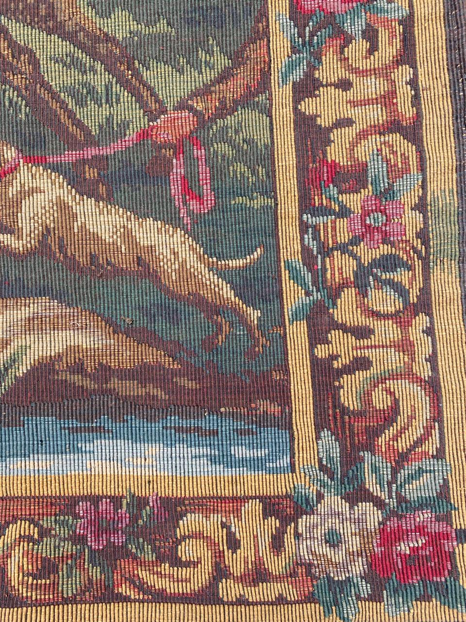 Bobyrug’s Vintage Aubusson Style French Jaquar Tapestry For Sale 6