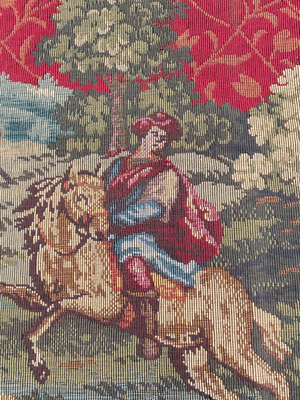 Bobyrug’s Vintage Aubusson Style French Jaquar Tapestry For Sale 8