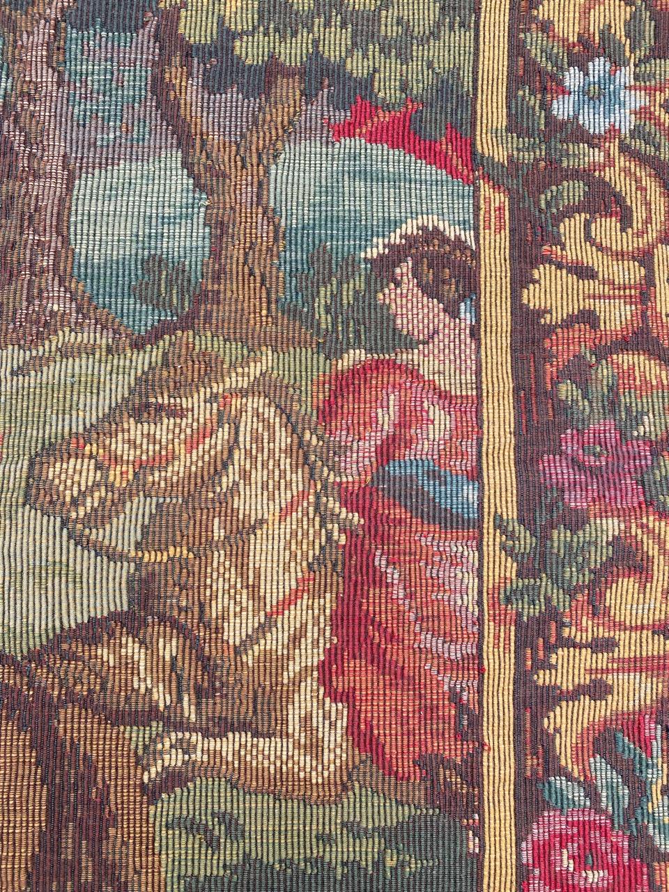 Wool Bobyrug’s Vintage Aubusson Style French Jaquar Tapestry For Sale