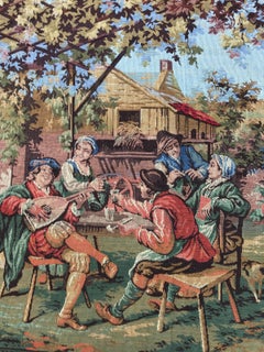 Vintage Aubusson Style Jaquar Tapestry