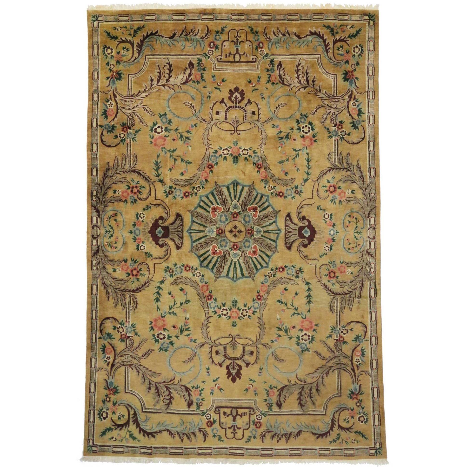 Vintage Aubusson Style Palace Size Rug with Louis XVI Style at 1stDibs