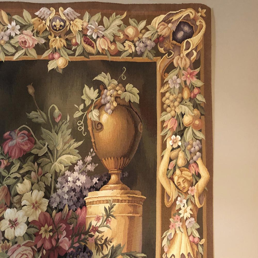 French Vintage Aubusson-Style Tapestry For Sale