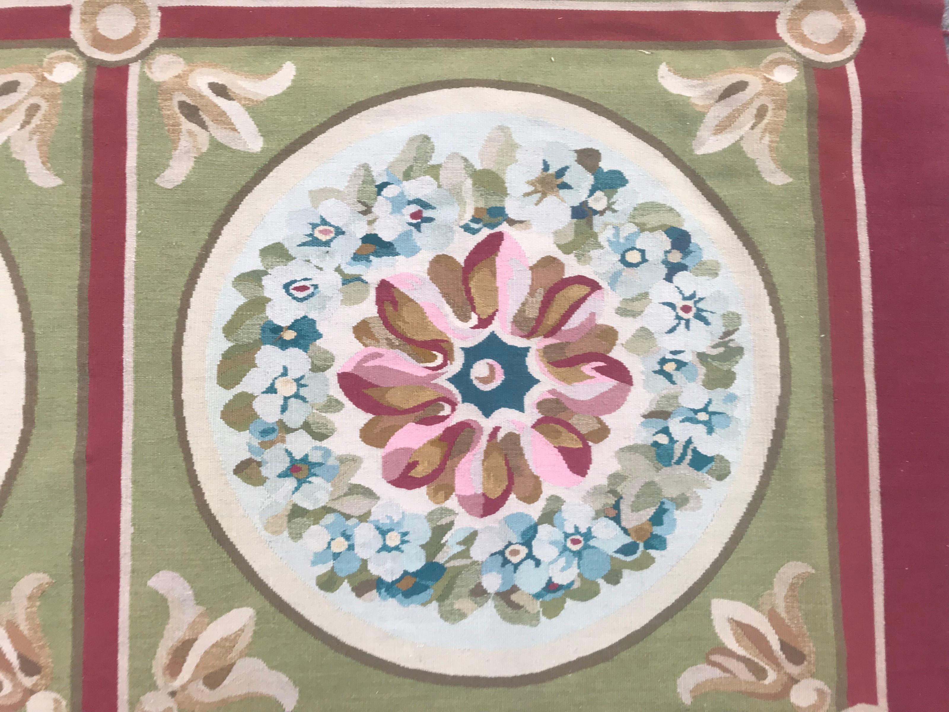 Chinese Vintage Aubusson Style Woven Rug