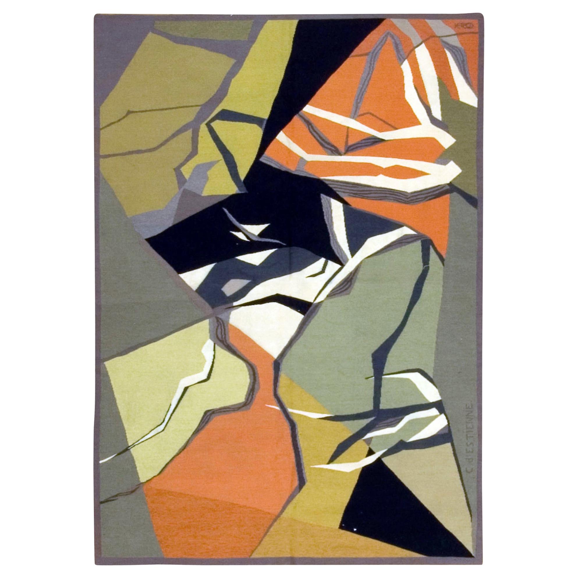 Panneau de tapisserie Aubusson vintage:: 4' x 5'10 en vente