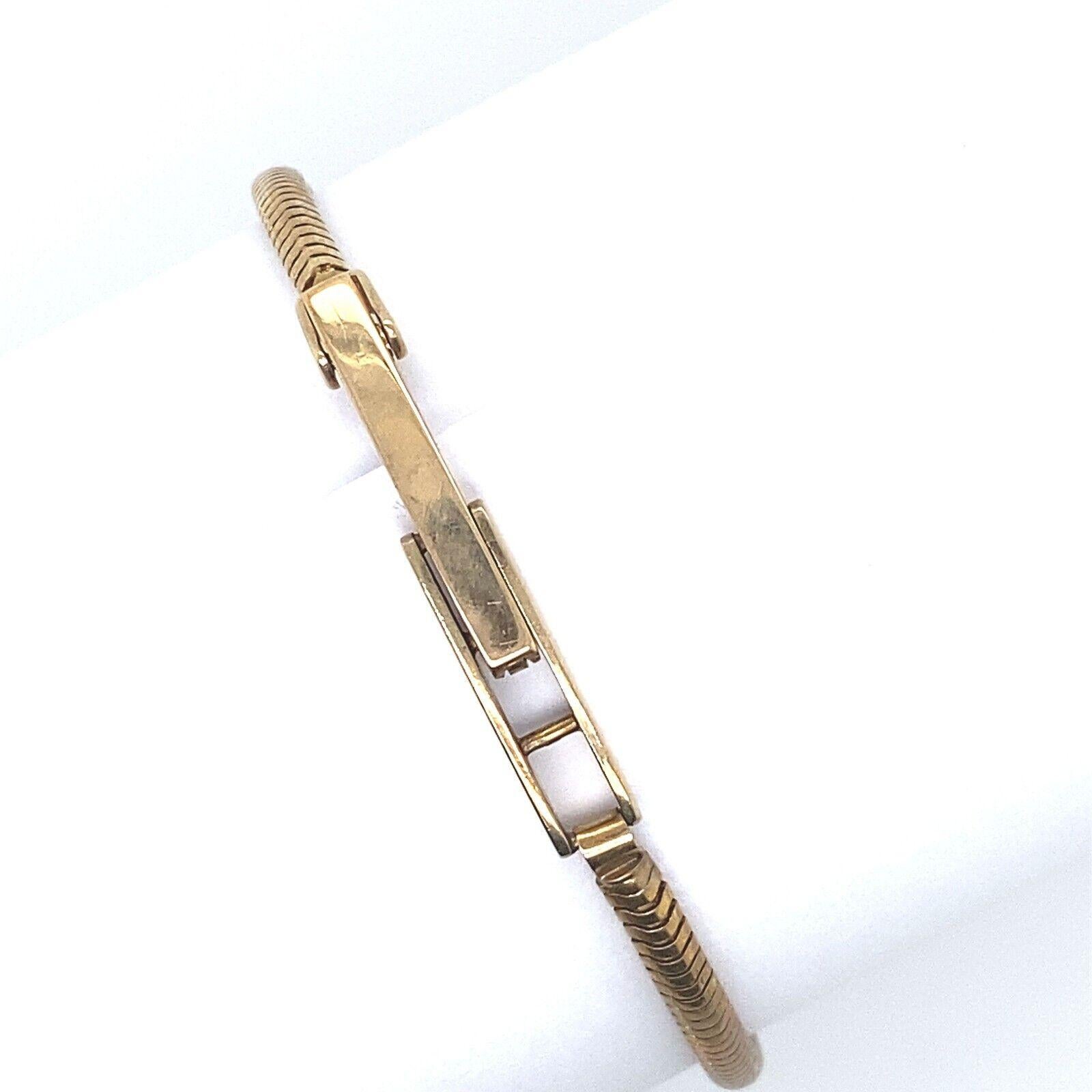 Audax Montre-bracelet vintage avec cadran crème en or 9 carats Bon état - En vente à London, GB