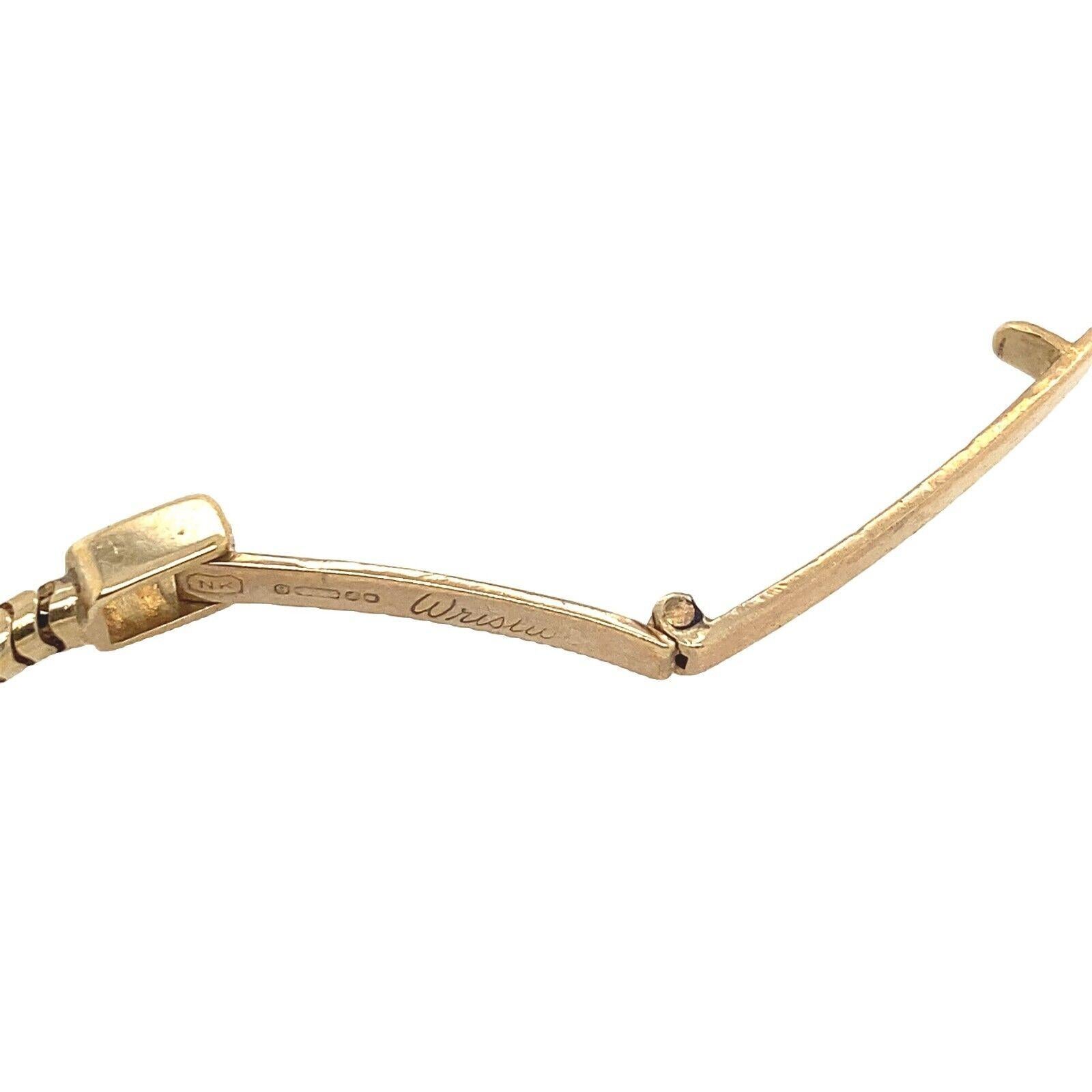 Audax Montre-bracelet vintage avec cadran crème en or 9 carats en vente 1