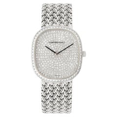Reloj vintage Audemars Piguet de oro blanco de 18 quilates modelo E225 con diamantes engastados