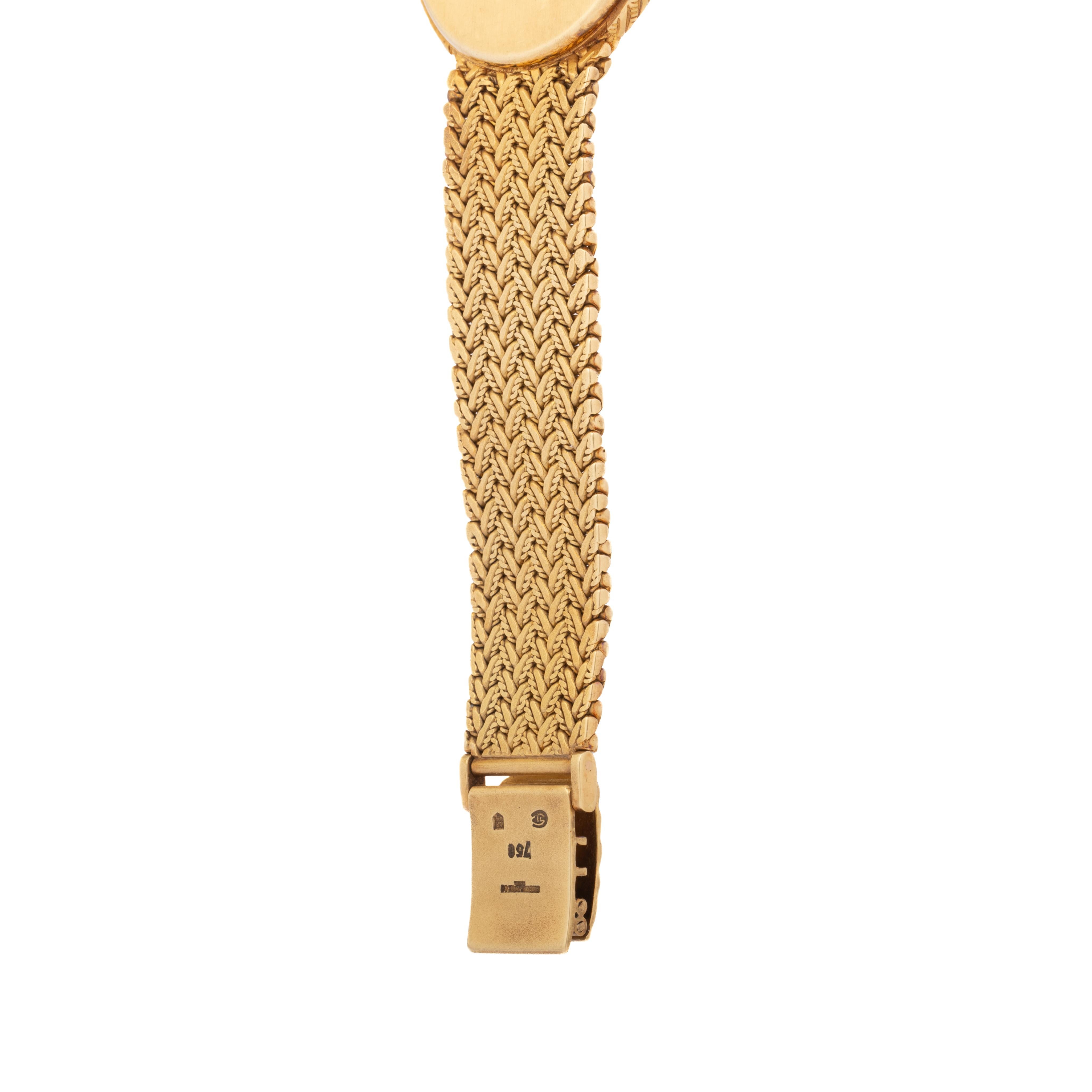 Vintage Audemars Piguet 18 Karat Yellow Gold 33mm Diamond Integrated Woven 1