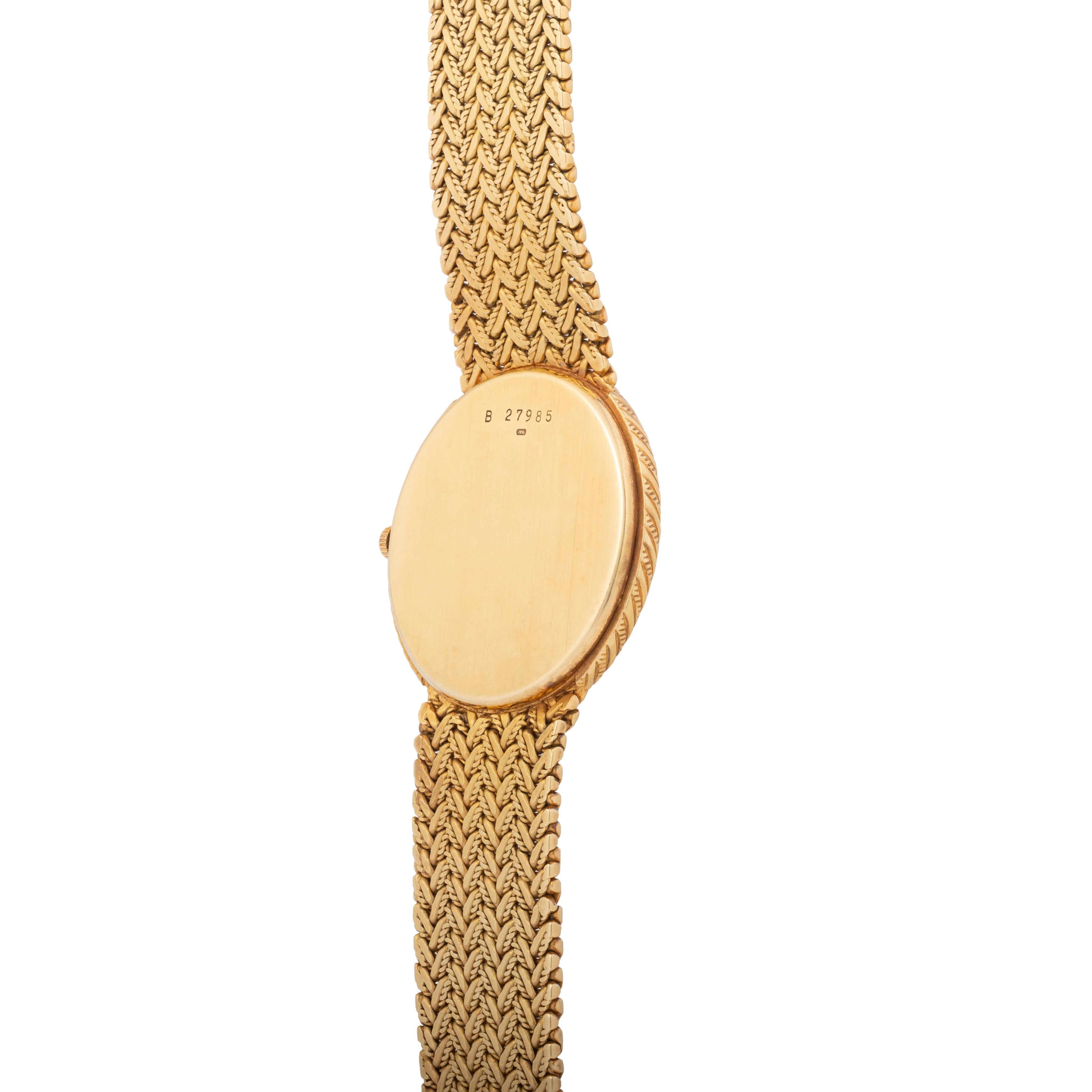 Vintage Audemars Piguet 18 Karat Yellow Gold 33mm Diamond Integrated Woven 2