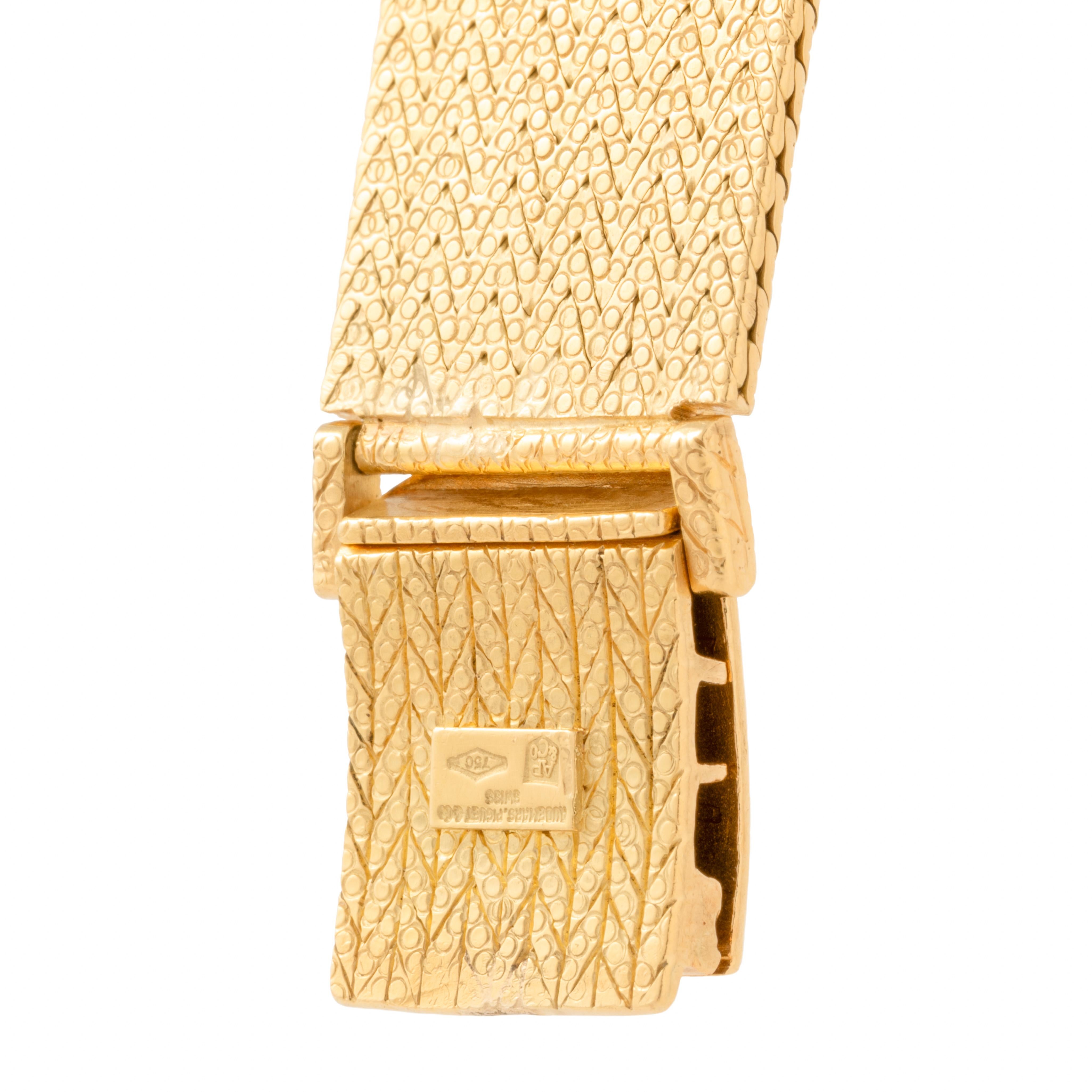 Audemars Piguet, montre vintage tissée à la main, en or jaune 18 carats, 34 mm en vente 1