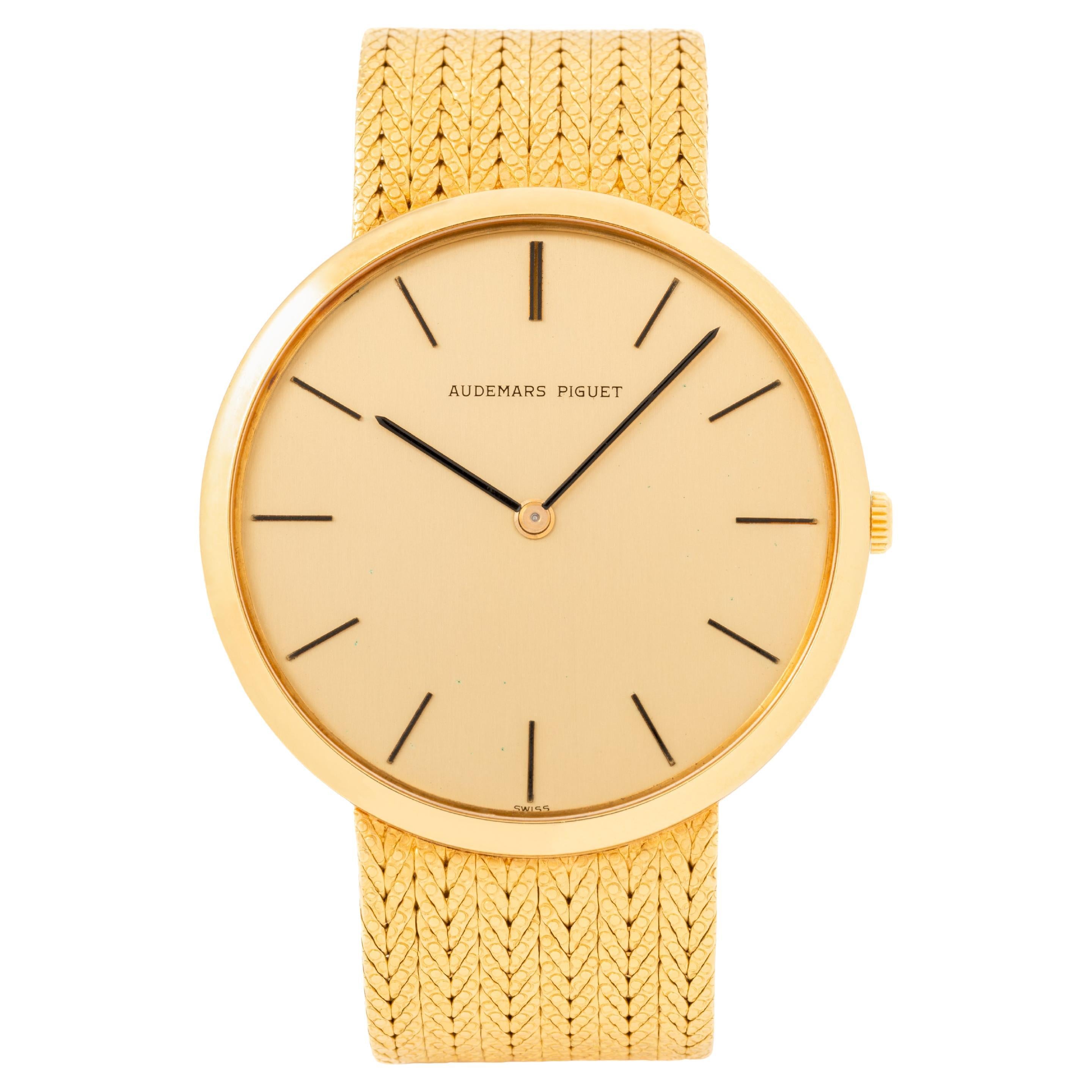 Reloj de cuerda manual vintage Audemars Piguet de oro amarillo de 18 quilates de 34 mm