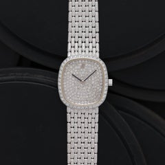 Vintage Audemars Piguet 18k White Gold and Pavè Diamond Dial and Bezel Watch