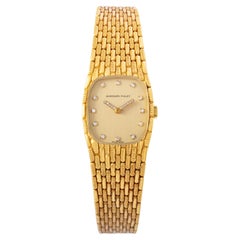 Vintage Audemars Piguet 18k Yellow Gold Cobra Model 624 Diamond Markers & Hands