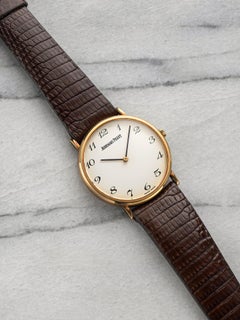 Vintage Audemars Piguet 80s White Arabic Numeral Dial Manual Wind 18k Gold 34mm.