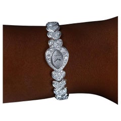 Vintage Audemars Piguet Coeur 18K White Gold Diamond Heart-Shaped Watch