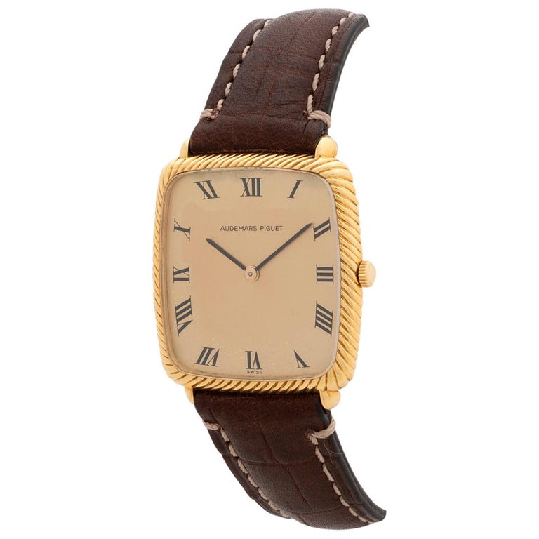 Vintage Audemars Piguet Dress Watch, 18 Karat Yellow Gold Case at