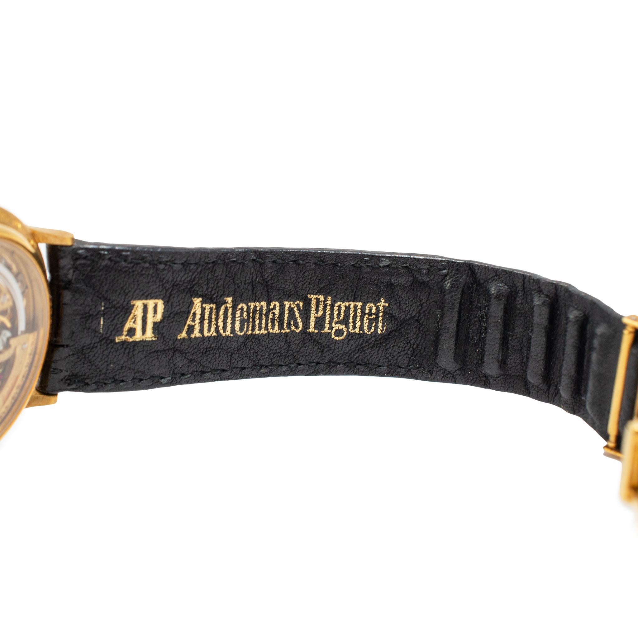 Vintage Audemars Piguet Quantieme Ewiger Kalender 25558BA Skelett Gold Uhr im Angebot 6