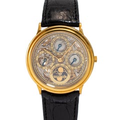 Vintage Audemars Piguet Quantieme Perpetual Calendar 25558BA Skeleton Gold Watch