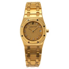 Vintage Audemars Piguet Royal Oak Lady 25MM 66270BA Diamant-Gelbgolduhr, Vintage