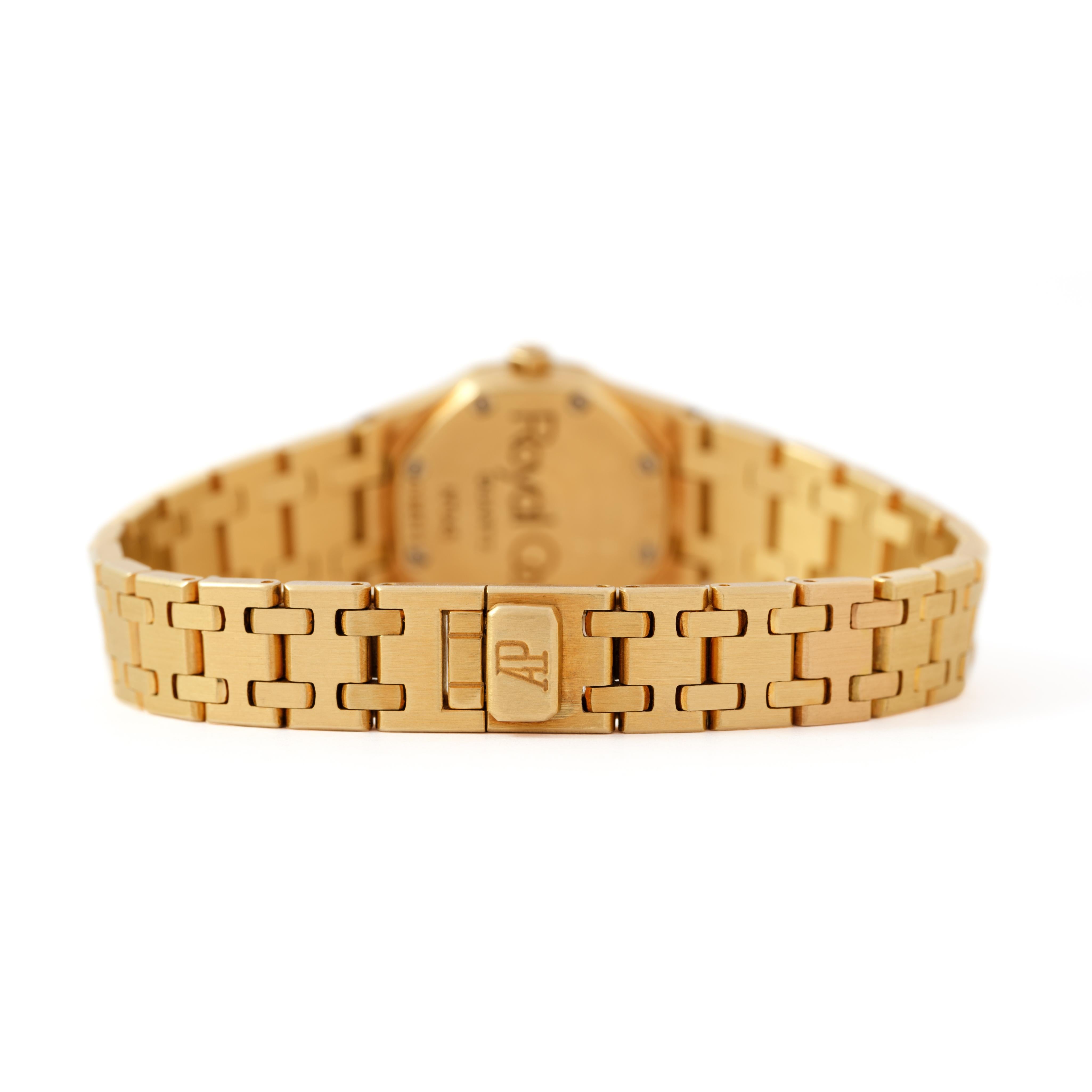 Femenino o masculino Vintage Audemars Piguet Royal Oak Mini Oro amarillo de 18 quilates y perla de Tahití en venta