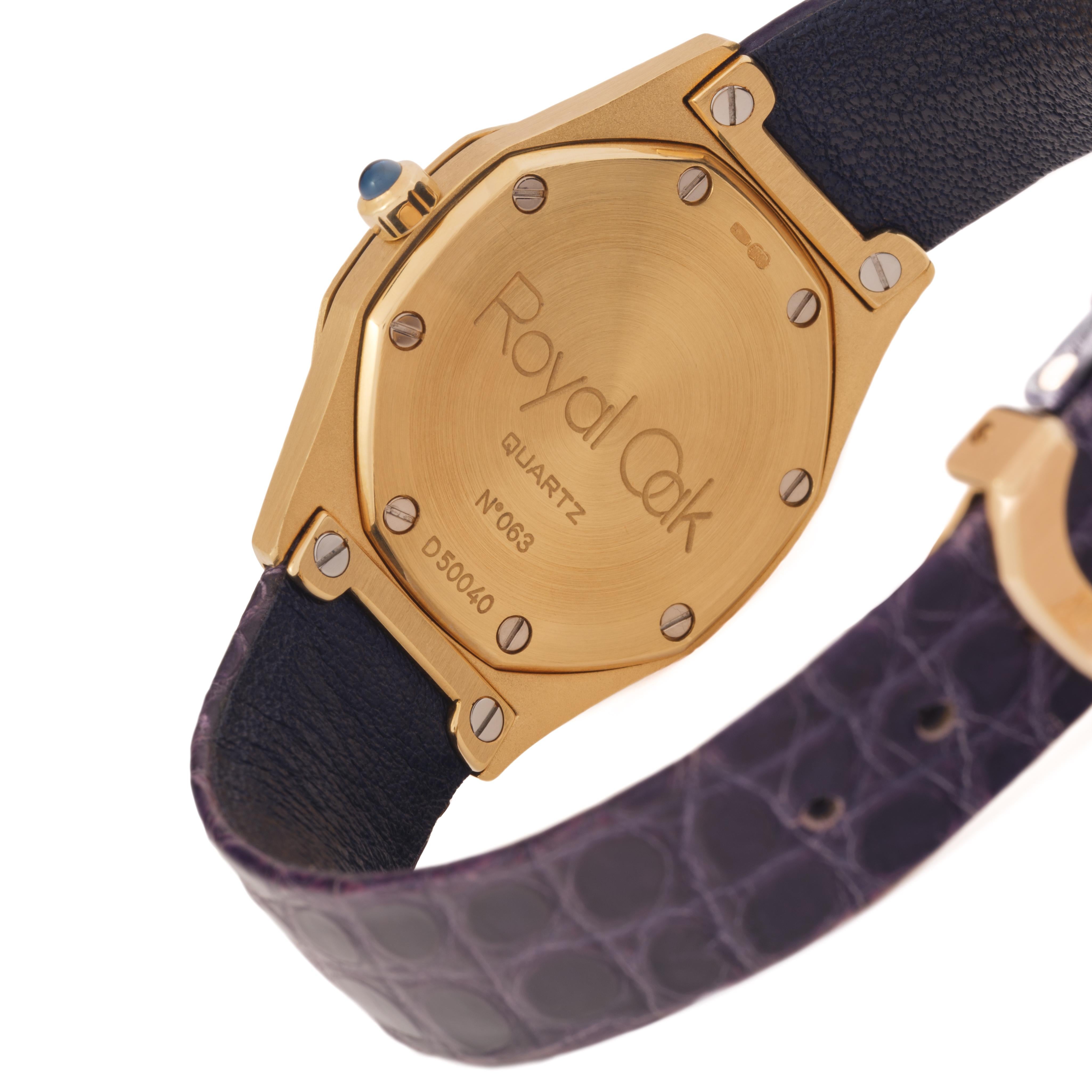Femenino o masculino Vintage Audemars Piguet Royal Oak Modelo 66800BA 18 Quilates  Caja de oro amarillo Papeles