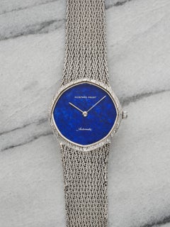 Vintage Audemars Piguet White Gold 14720BC Auto Lapis Lazuli Dial 31mm