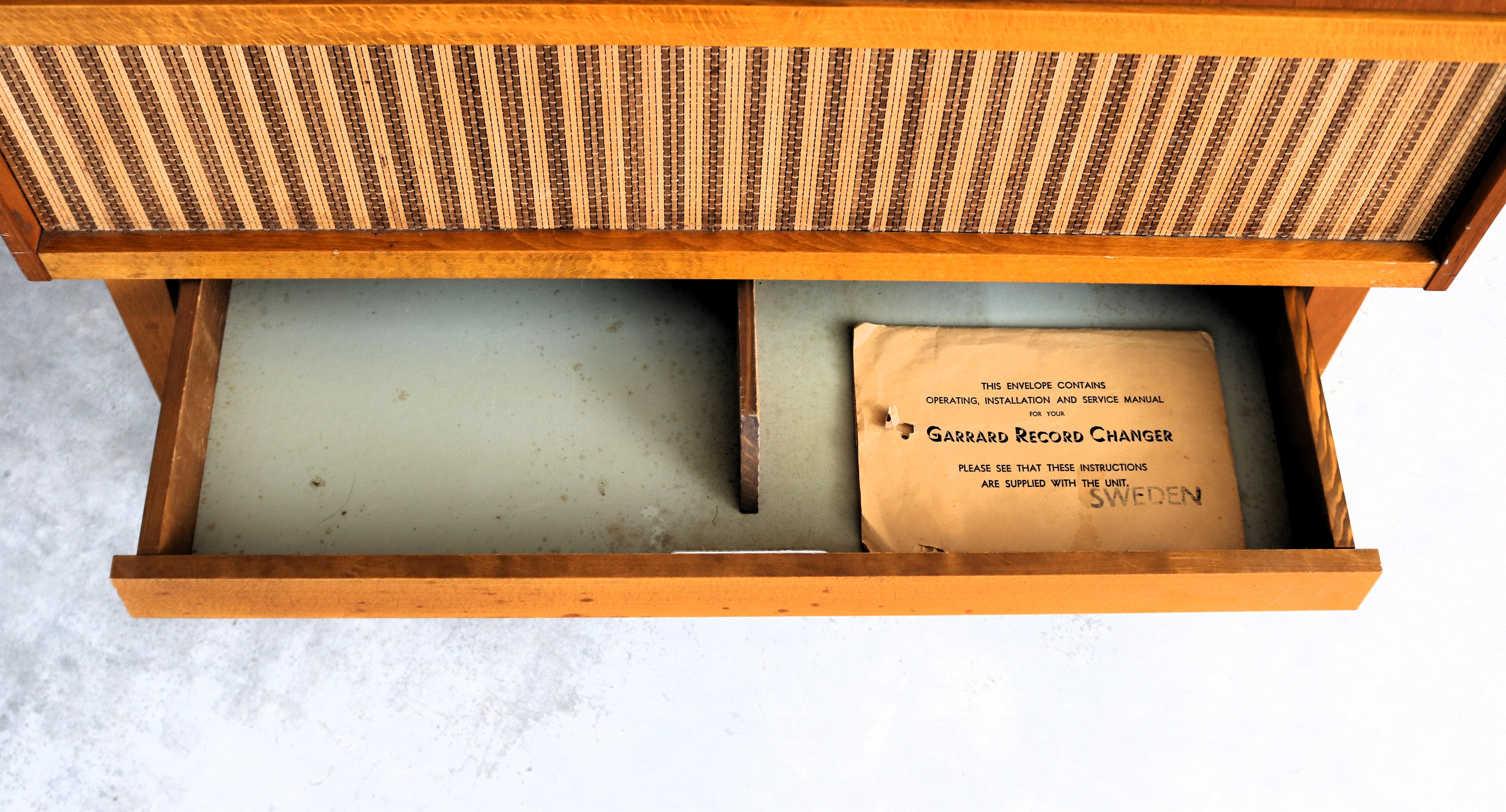 vintage audio furniture  radio  cabinet  1960s  Sweden For Sale 1