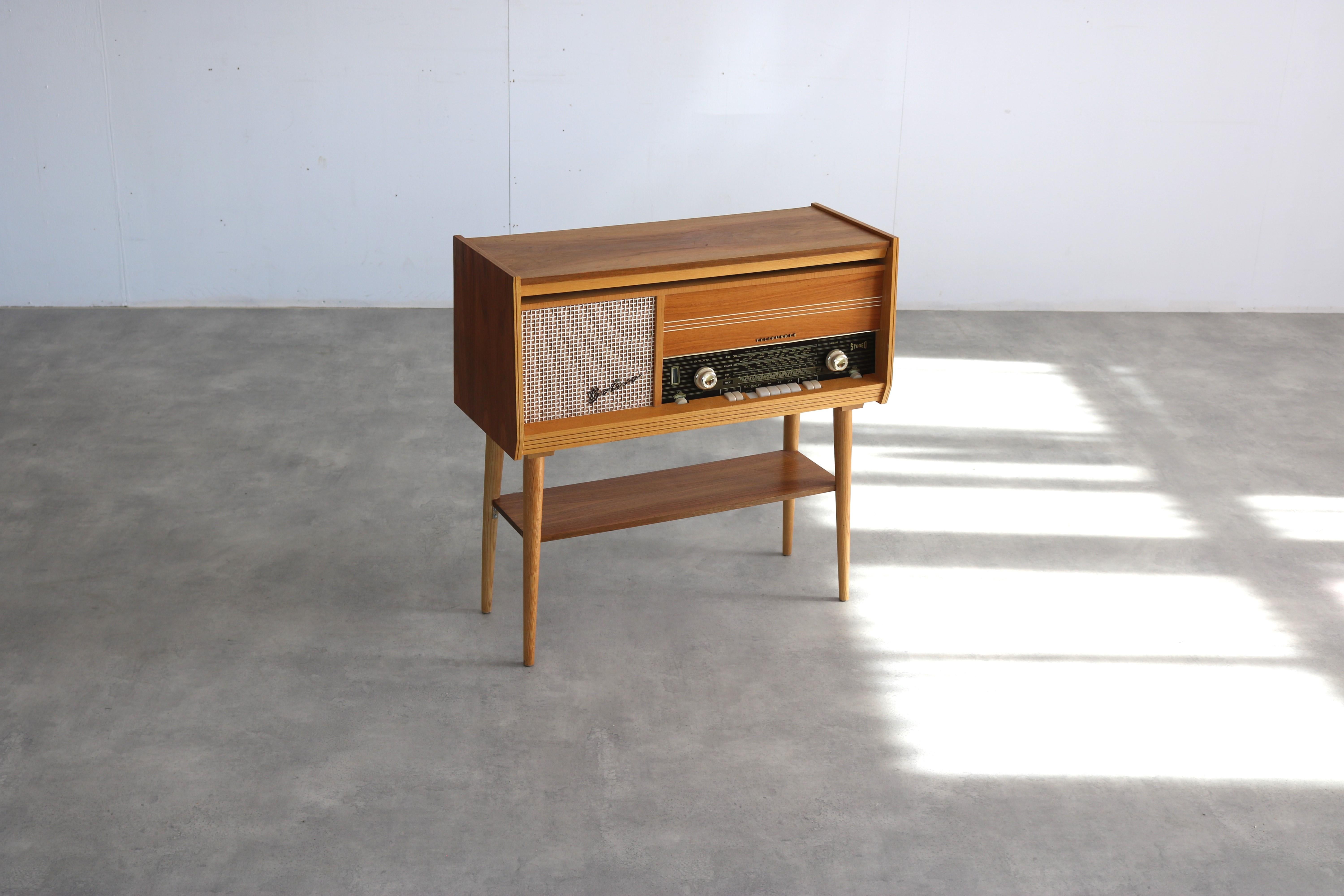 Swedish vintage audio furniture  side table  Telefunken  Sweden