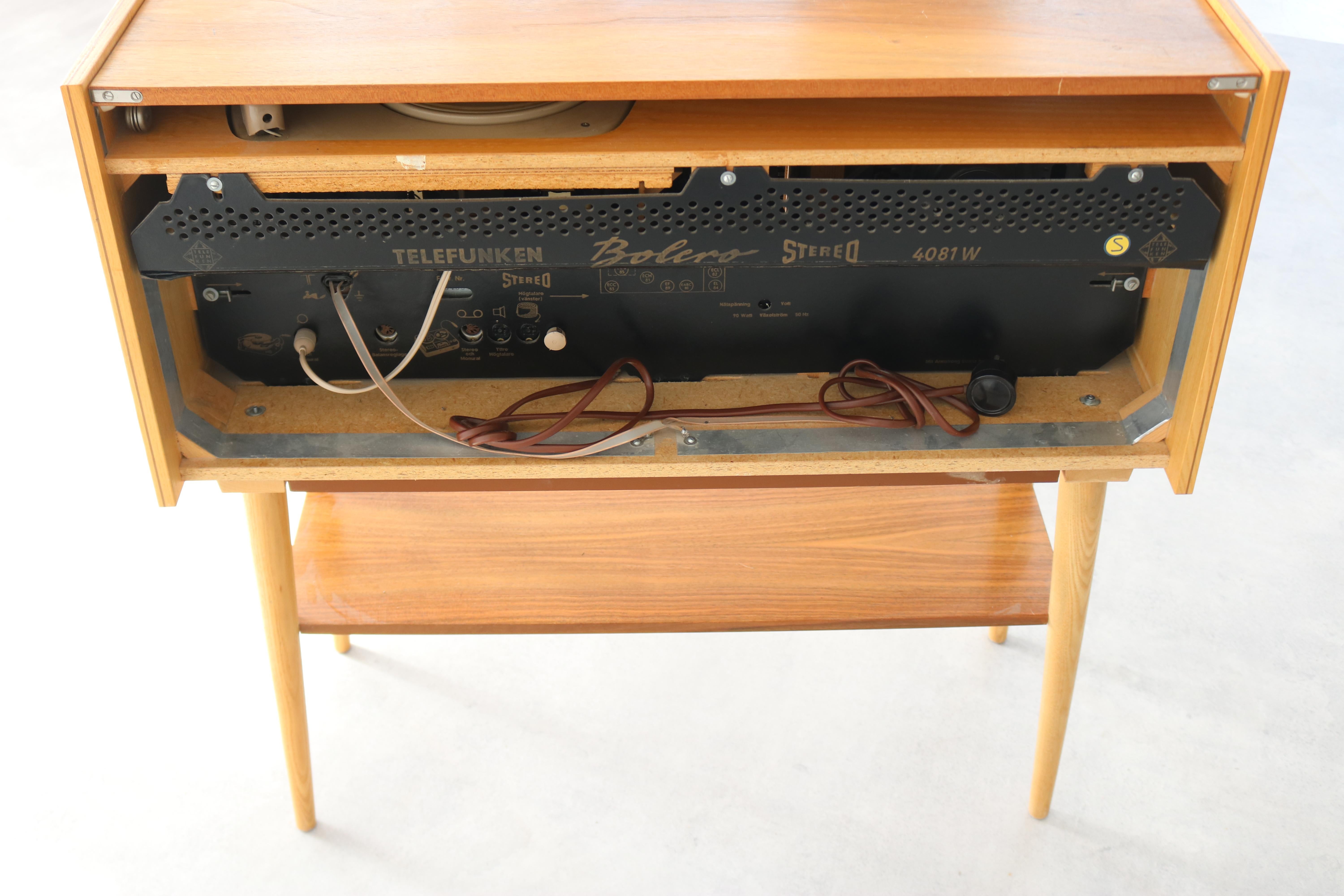 vintage audio furniture  side table  Telefunken  Sweden 2