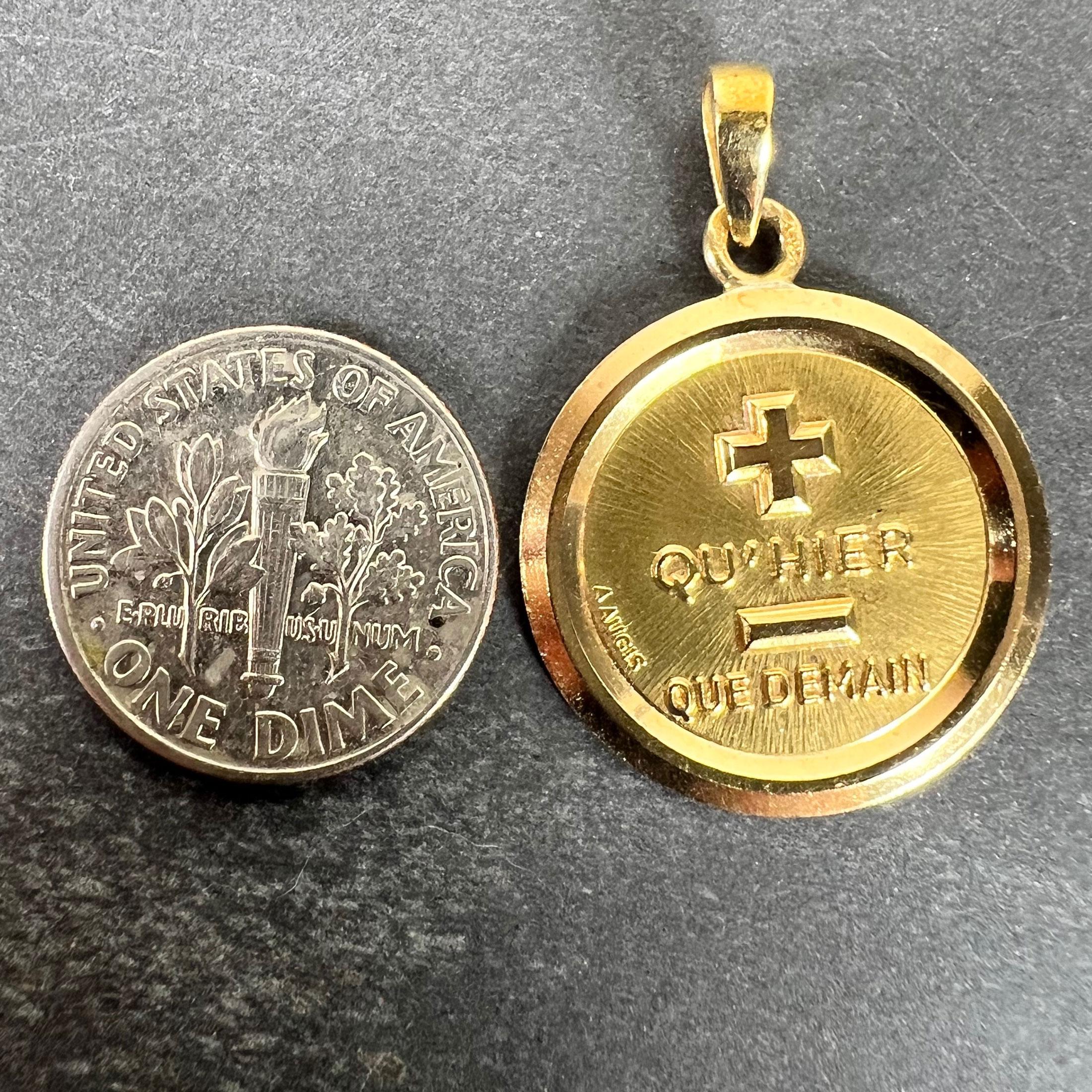 Vintage Augis More than Yesterday 18K Gelbgold Love Charm Anhänger, Vintage im Angebot 6