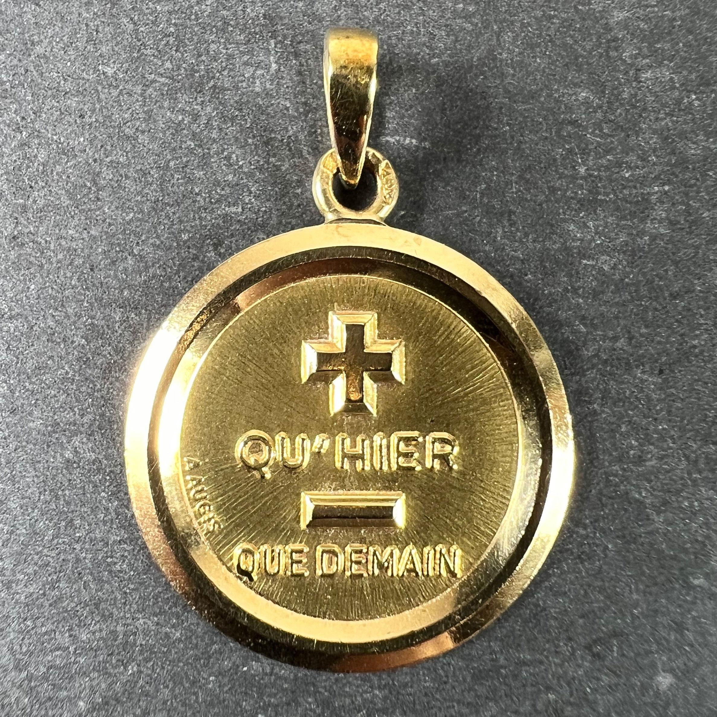 Ein französischer Liebesanhänger aus 18-karätigem Gelbgold mit dem Rebus 