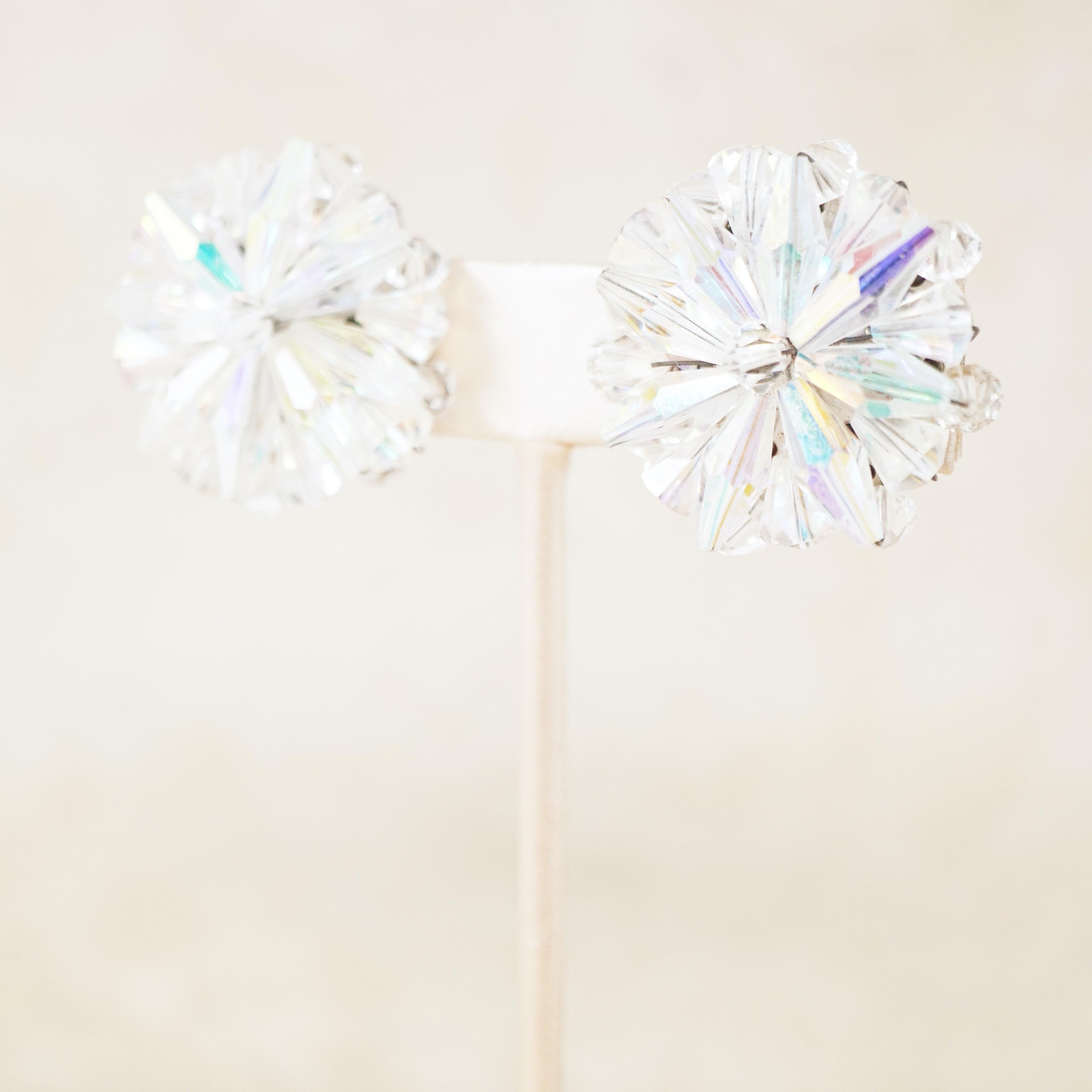 vintage aurora borealis earrings