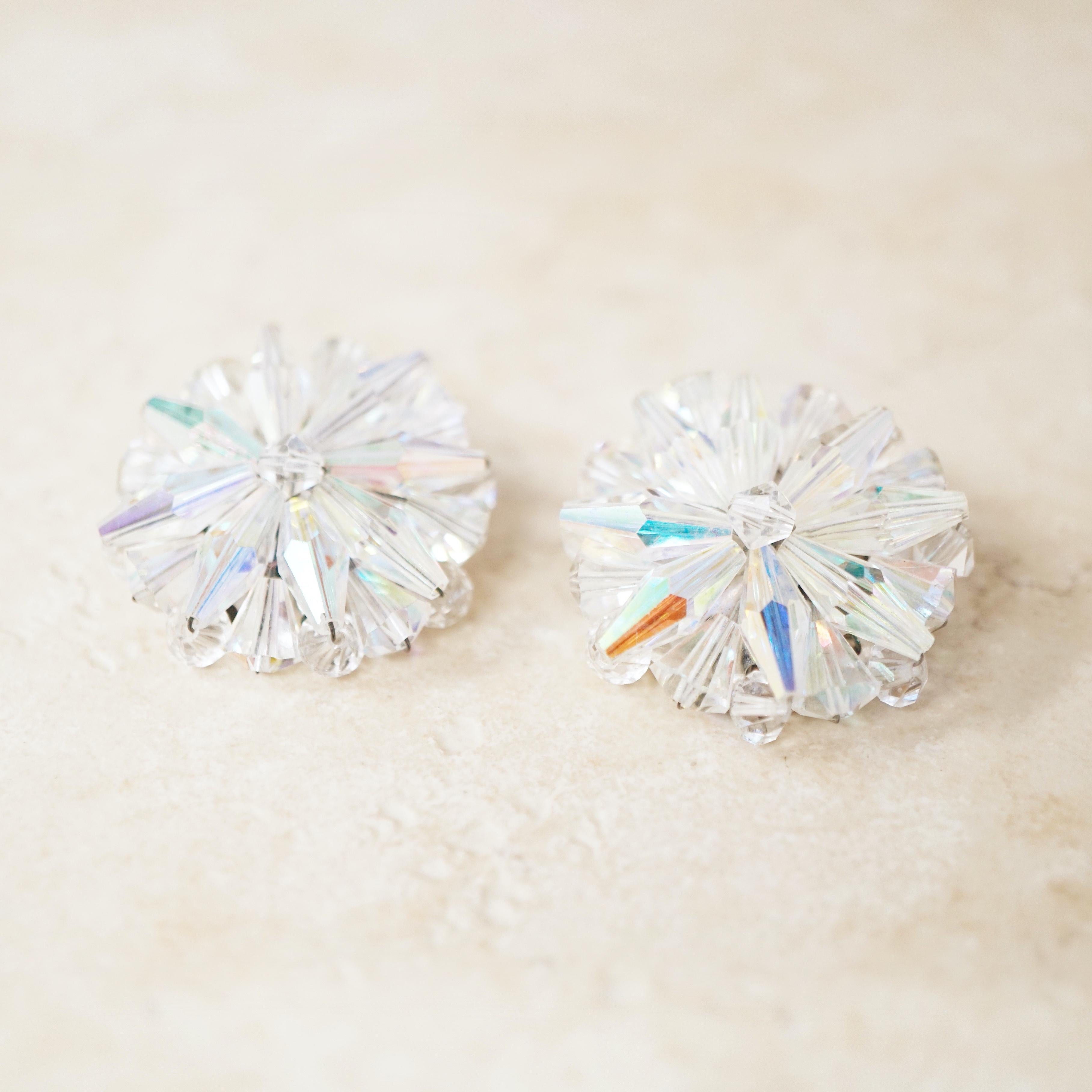 aurora borealis earrings vintage