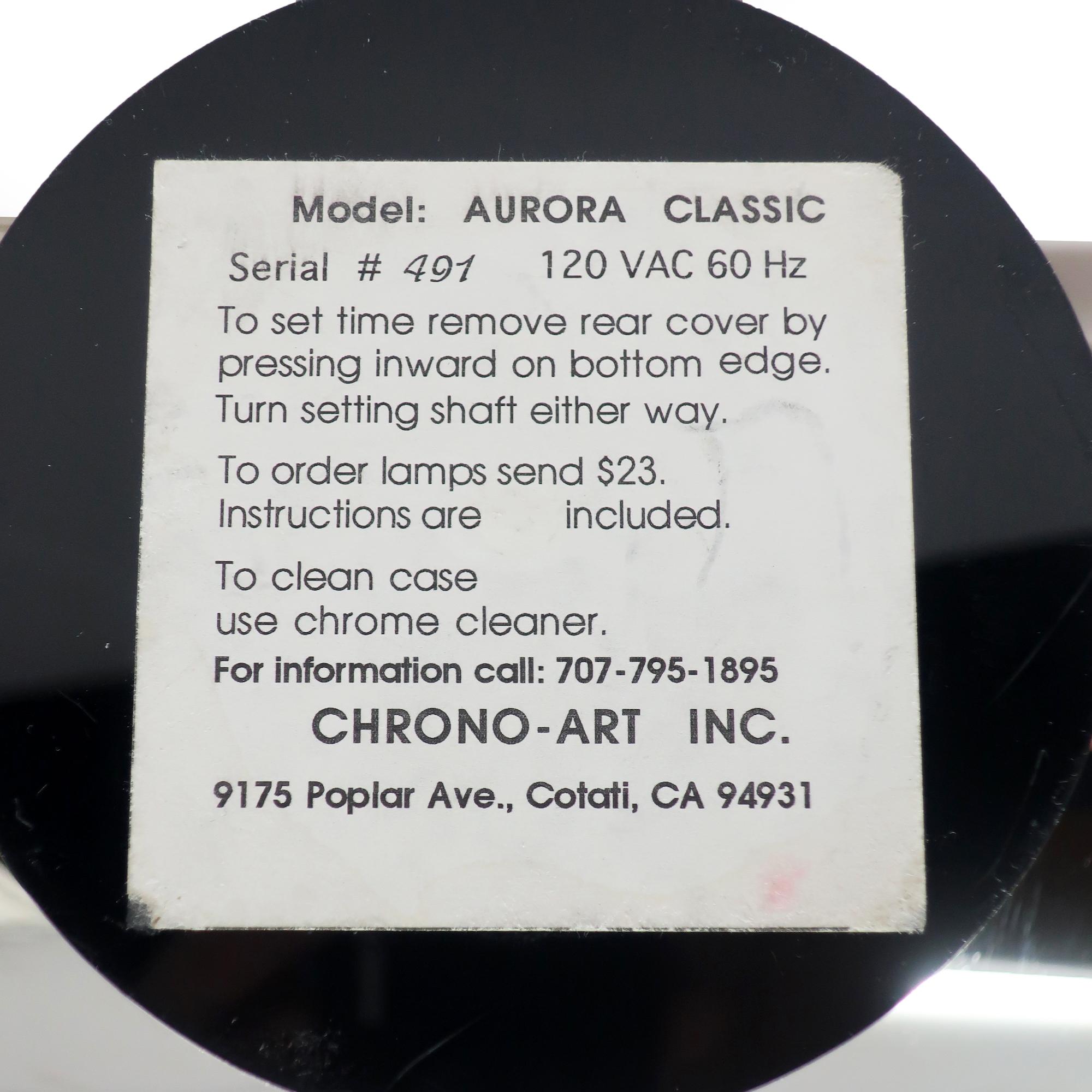 Vintage Aurora Table Clock by Chronoart 3