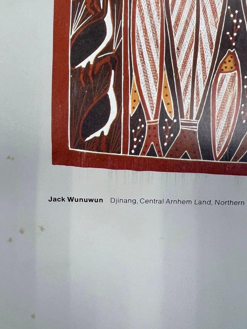 Vintage Australian National Art Gallery Jack Wanuwun 1988. Exhibition Poster. In Good Condition For Sale In Seattle, WA