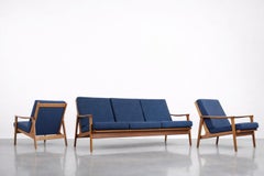 Vintage-Sofa und Stühle aus australischem Teakholz von Parker Furniture, 1950er Jahre, 3-teiliges Set