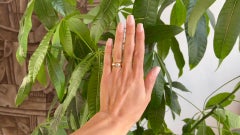 Vintage Austrian 1.10 Carat Round Brilliant Cut Diamond 18K Gold Bezel Set Ring