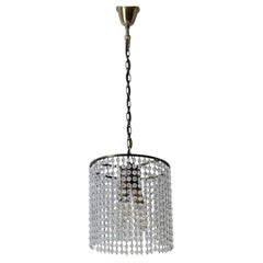 Lampada a sospensione vintage in cristallo austriaco, realizzata a mano, anni '50-'60