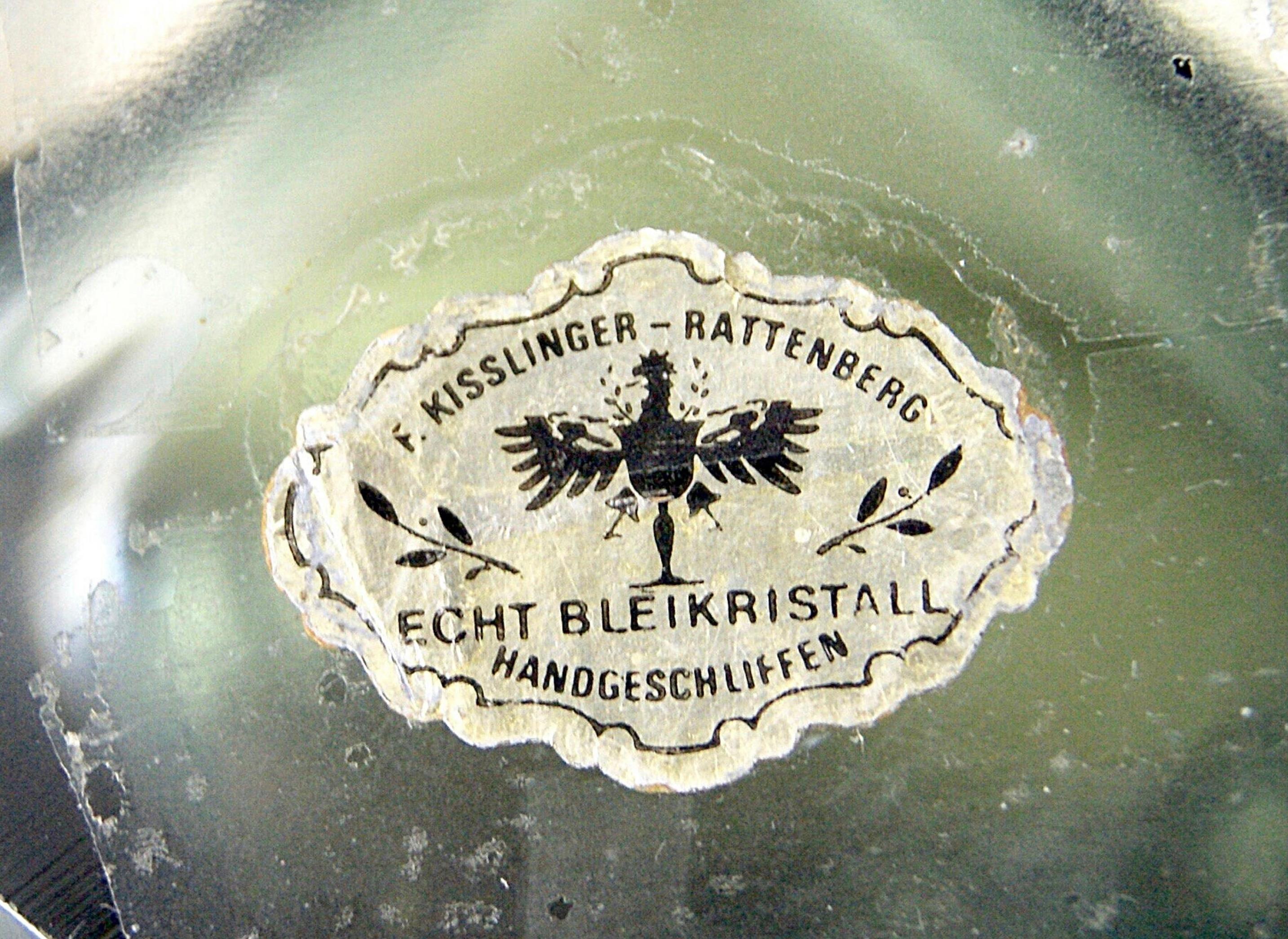 Vintage Austrian Cut Glass Crystal Desk Clock by Steiger 1