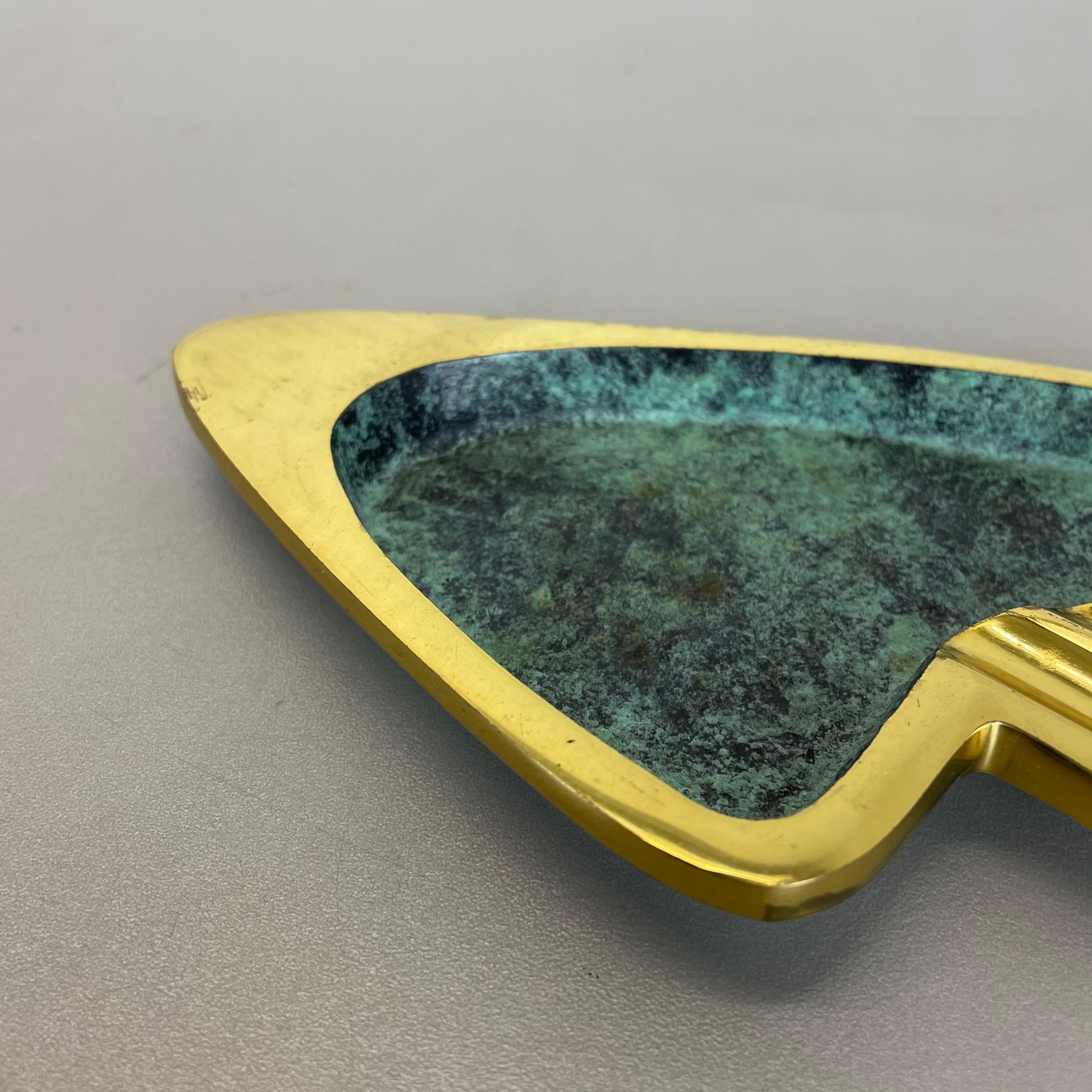 20th Century Vintage Austrian Elliptical Brass Ashtray Hagenauer Era, Austria, 1950s For Sale