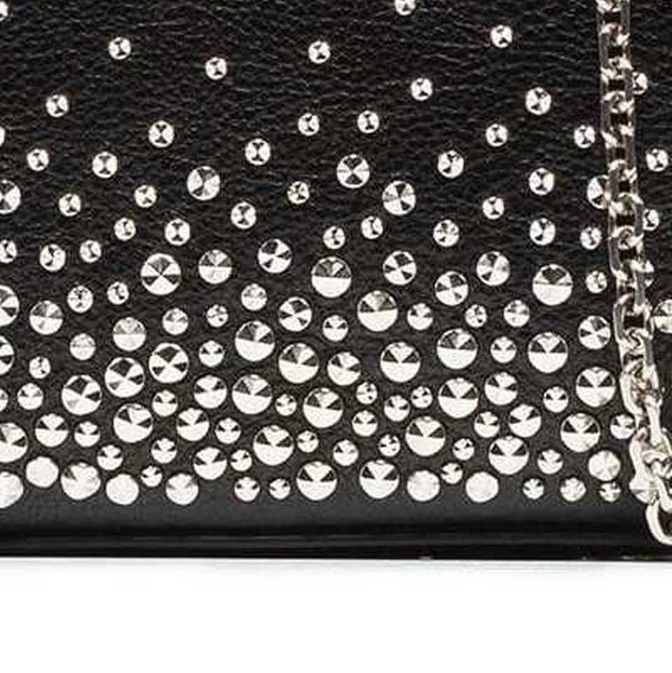 Black Vintage Authentic Alexander Mcqueen Leather Studded Chain Mini Box Bag MINI  For Sale