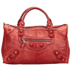 Vintage Authentic Balenciaga Leather Motocross Giant Brogues Work Bag LARGE