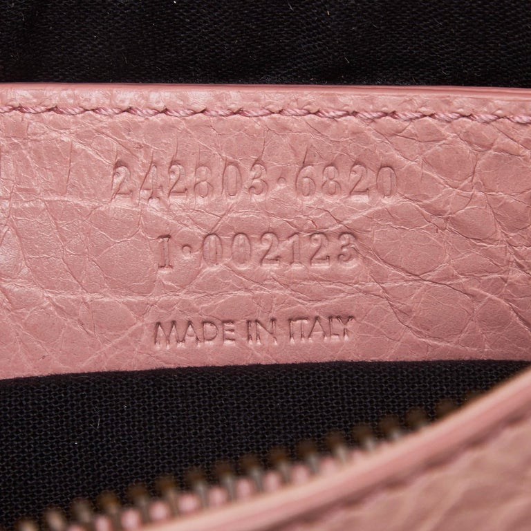 Vintage Authentic Balenciaga Pink Leather Classic Hip Crossbody Bag ...