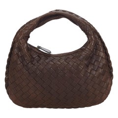 Vintage Authentic Bottega Veneta Leather Intrecciato Handbag w Dust Bag SMALL