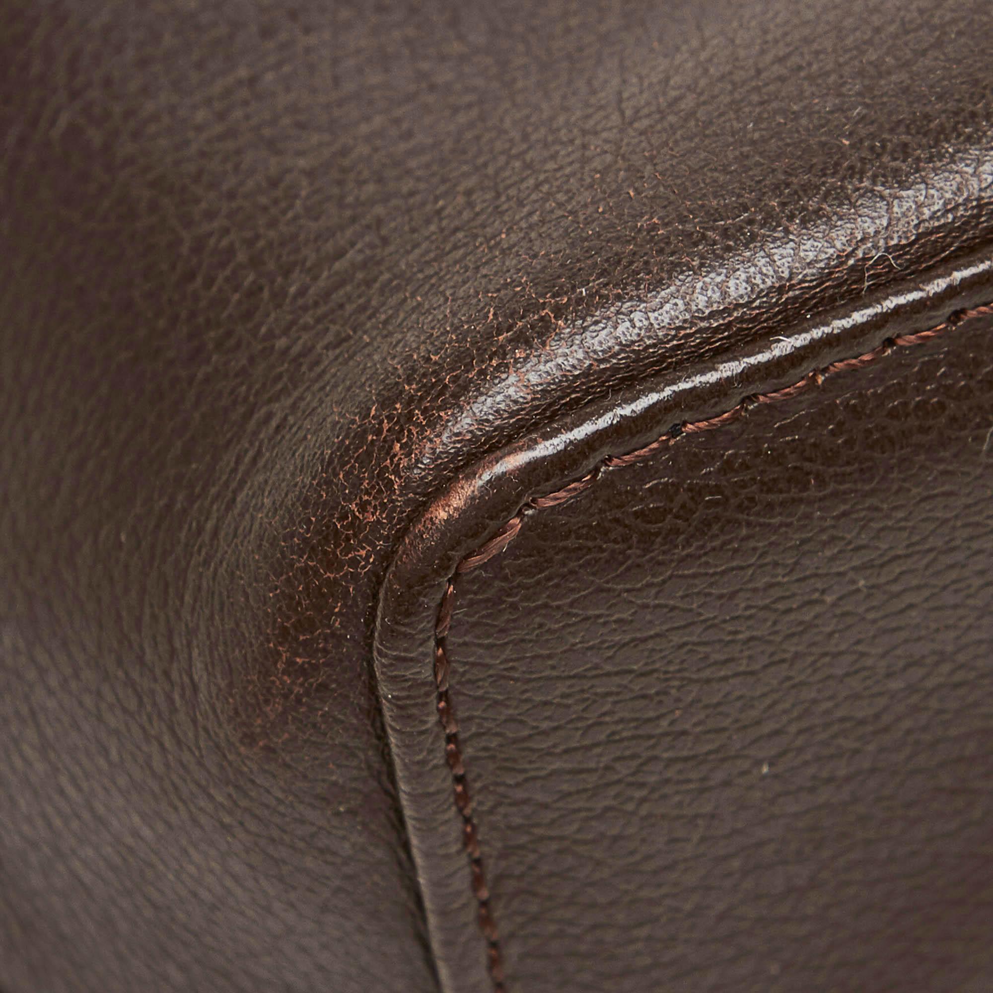 Vintage Authentic Burberry Black Leather Handbag United Kingdom MEDIUM  6