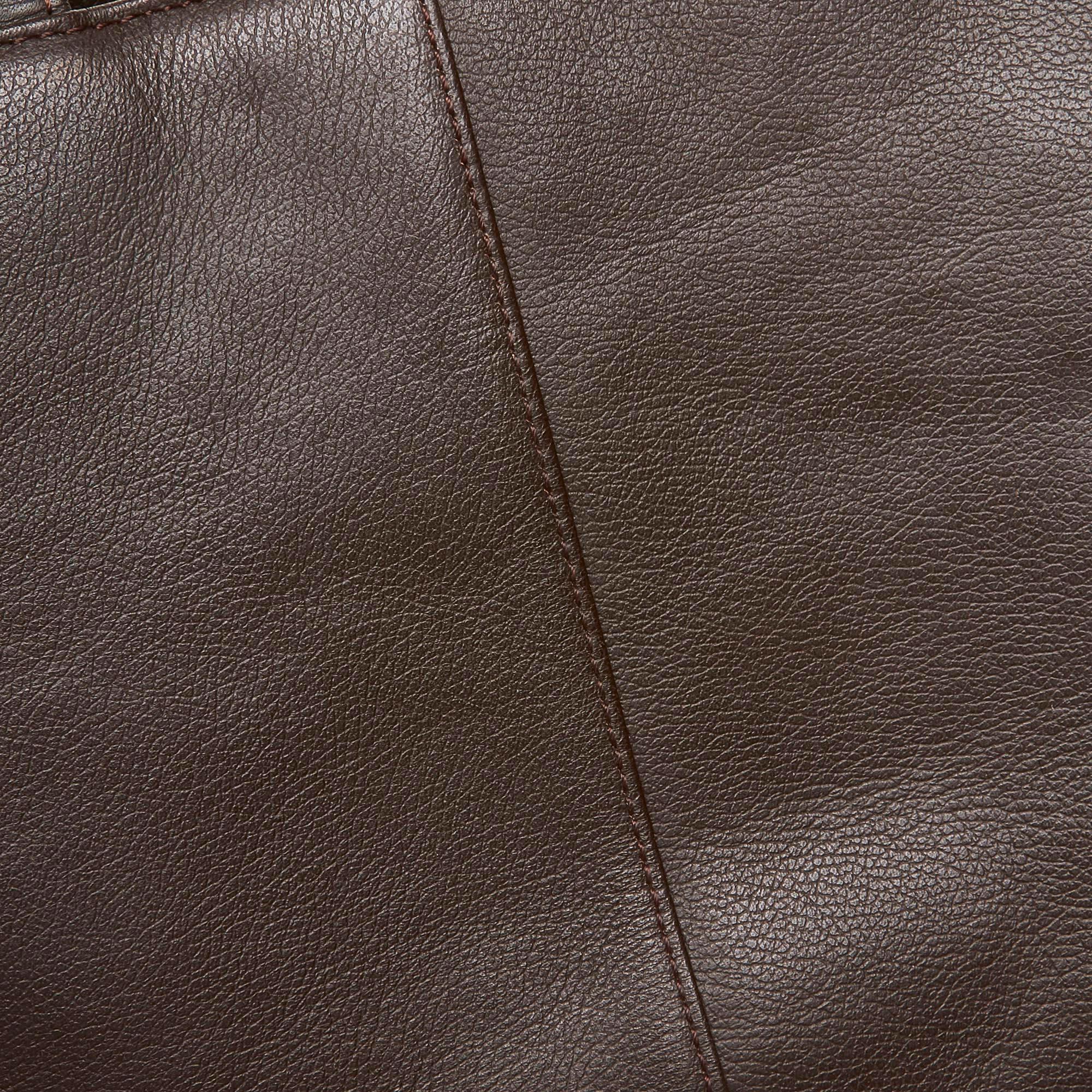 Vintage Authentic Burberry Black Leather Handbag United Kingdom MEDIUM  3