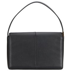 Vintage Authentic Burberry Black Leather Handbag United Kingdom w/ Box SMALL